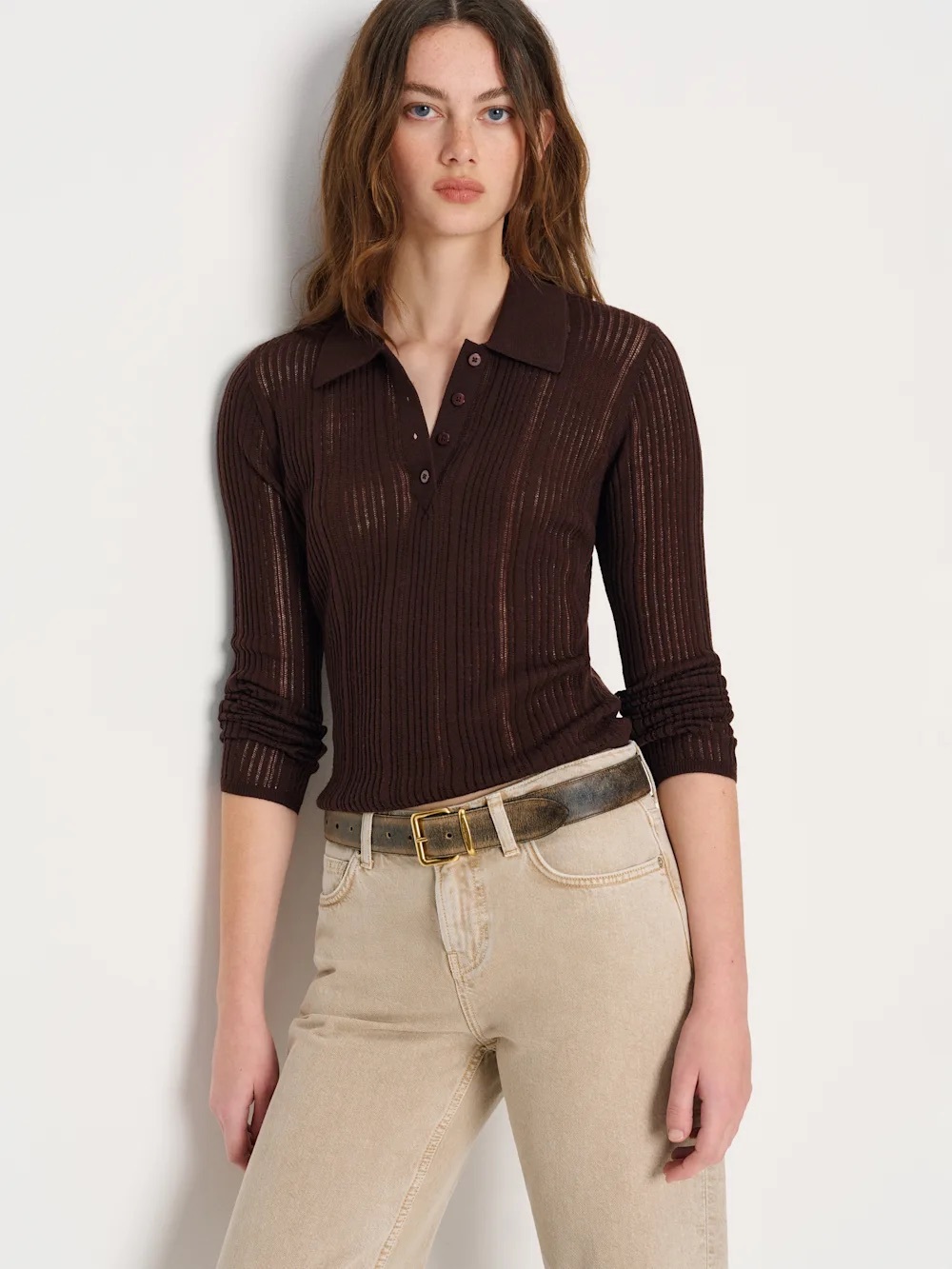 NWT Reformation Hermia Regenerative Merino Polo